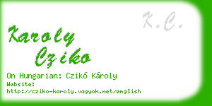 karoly cziko business card