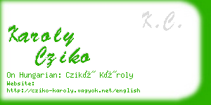 karoly cziko business card